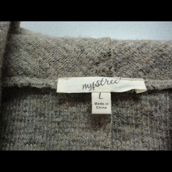 Mystree wrap w/ blanket stitching wool blend sz L - Picture 5 of 5